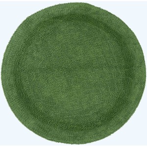 Luxury Reversible Round Bath Mat - Bottle Green by Homescapes