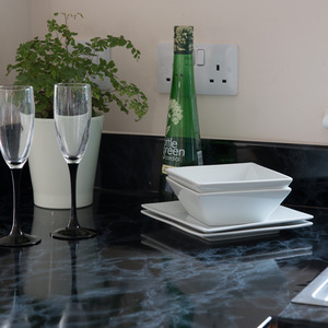 dc fix Marble Black Self Adhesive Vinyl Wrap for Worktops and Furniture - Black / 67.5cm x 2m (pack of 3) by d-c-fix