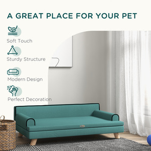 PawHut Dog Sofa with Legs Water-resistant Fabric - Green by PawHut