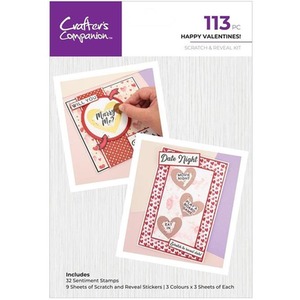 Scratch Reveal Cardmaking Kit - Happy Valentines - Multi by Crafters Companion