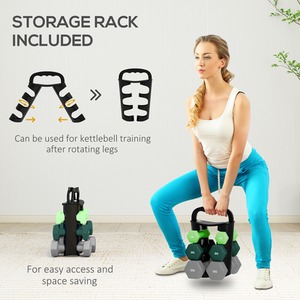 SPORTNOW Dumbbells Set with Carry Rack by SPORTNOW