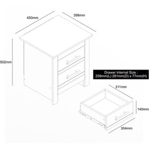 Bexley Bedside Table - Sage Green