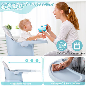 Multifunctional Baby High Chair - Blue by Costway