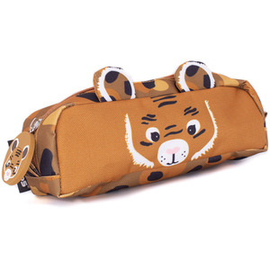 Speculos the Tiger 1-Zip Animal Face Pencil Case - Orange by Les Deglingos