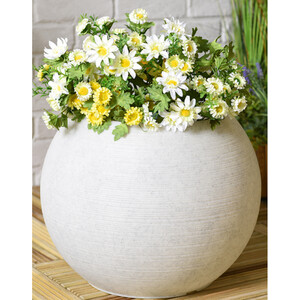 Light Up Plant Pot - White by Ornate Collection