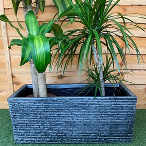 Brick Effect Trough Planter 60cm - Grey by Strata
