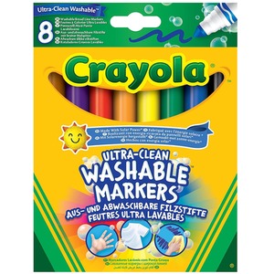 Crayola 8 Count Washable Bright Markers - Red by Crayola