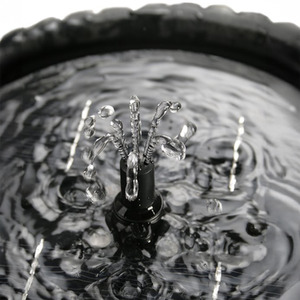 Windsor 2-Tier Solar Bird Bath Water Feature with Lights - Grey by Primrose