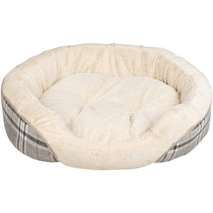 Orthopedic Donut Dog Bed - Grey Tweed Medium Large - Grey by NOAHS ARK