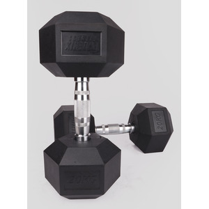 Phoenix Fitness Hex Dumbbell Pair - Black / 20kg by Phoenix Fitness