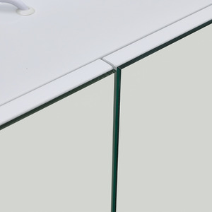 Bathroom 2-bank Dotted Lighted Mirror Cabinet - Silver by Livingandhome