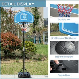 HOMCOM Height Adjustable Basketball Hoop and Stand by HOMCOM