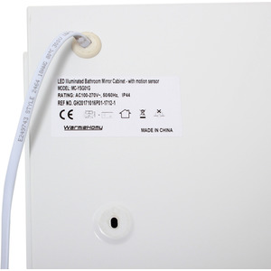 LED Bathroom Mirror Cabinet with Demister Pad - Silver by Livingandhome