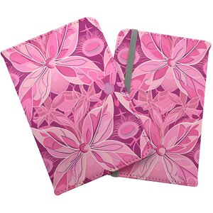 Pink Abstract Floral Design Passport Cover - Pink by Warren Reed - Designer