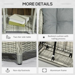 Milano 5 Piece Rattan Bistro Set with Adjustable Back by Chilli Seating