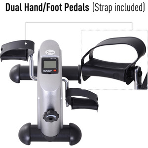 HOMCOM Mini Exercise Bike - Silver by HOMCOM