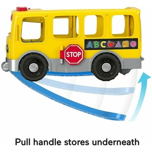 Little People Big Yellow School Bus Musical Pull Toy - Yellow by Fisher Price