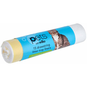 Pack of 15 Drawstring Cat Litter Tray Liners