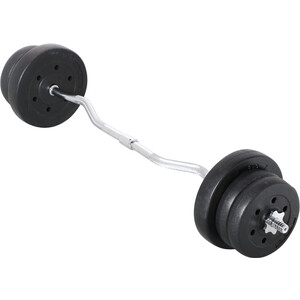 Barbell Weight Set for Strength Training - Black / 119.8cm / 25kg / 120cm by Yaheetech