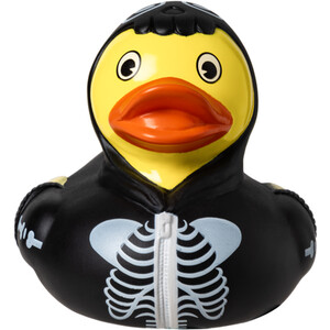 Skeleton Rubber Duck - Black and Yellow