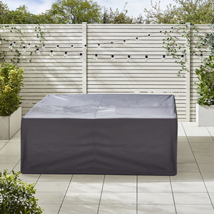 Rattan Outdoor Sofa Set - Seychelles Grey Corner Garden Sofa and Table - 9 Seat - Brown by FurnitureboxUK