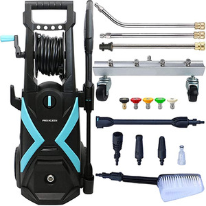 Pro-Kleen Pressure Washer Electric Power Jet Wash, 1650 Bar With Chassis Cleaner - Black by Pro-Kleen