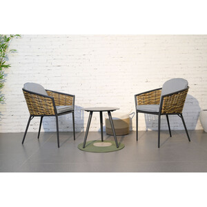 Beaumont Rattan Bistro Set - Grey
