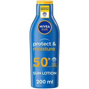 Nivea SPF 50+ Protect and Moisture Sun Lotion - Blue