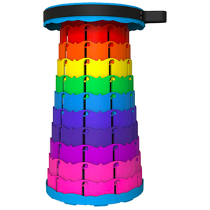 Adjustable Portable Garden Outdoor Stool - Rainbow