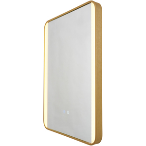 Aiga Bathroom LED CCT Mirror with Motion Sensor and Demist - Satin Brass by Litecraft