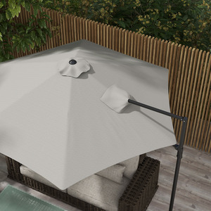 Outsunny 2.5M 360 degree Rotation Garden Cantilever Parasol by Outsunny
