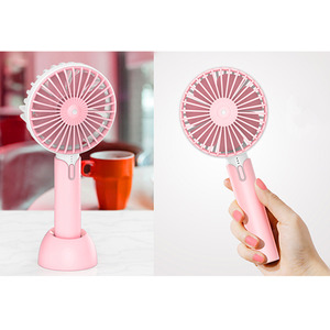 Rechargeable Multi-Speed 2-in-1 Desktop and Handheld Fan - Pink