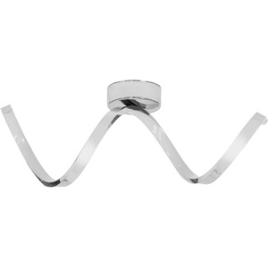 Infinity IP44 Rated Integrated LED Single Twist Wall Ceiling Light - Chrome by ValueLights