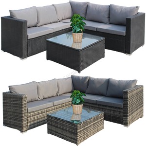 BIRCHTREE Rattan Furniture Set RFS08 - Black by BIRCHTREE