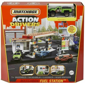 Action Drivers Vehicle Playset Realisitic - Multi / Fuel Station Playset with 1 Vehicle Finger Play Gas Pump by Matchbox
