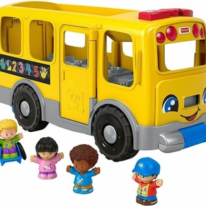 Little People Big Yellow School Bus Musical Pull Toy - Yellow by Fisher Price