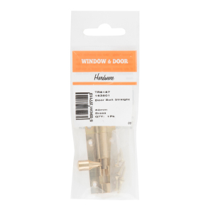 Brass Door Bolts Straight - Brass / 5cm by Hiatt