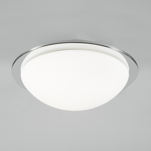 Arwel LED Bathroom Glass Dome Flush Ceiling Light by Litecraft