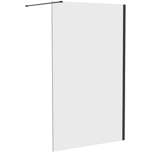 Black Walkin Shower Enclosure Easy Clean Clear Glass Shower Screen