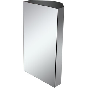 New York Corner Mirror Cabinet - Silver