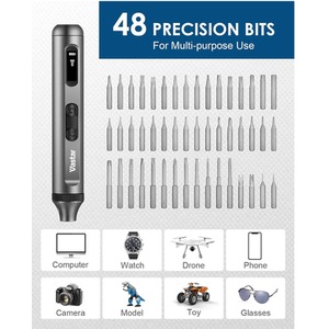 52 in 1 Cordless Mini Electric Screwdriver Set - Silver