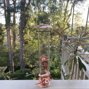 Copper Style Hanging Bird Seed Feeder with 4 Feeding Ports - Copper by Selections