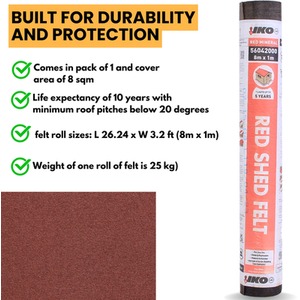 Standard Grade Mineral Shed Roofing Felt by NOVECRAFTO