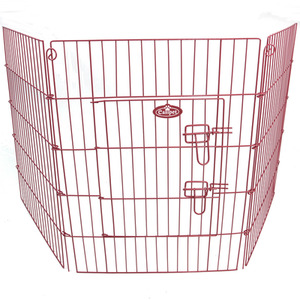 Metal Pet Playpen in Pink - Pink / 76cm by Actiaspet