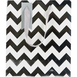 Pack of 3 Silver Glimmer Medium Gift Bags - Silver