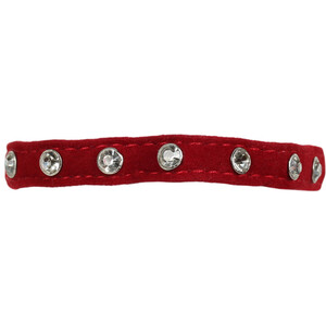 Diamante Cat Collar with Bell - Red by Clever Paws