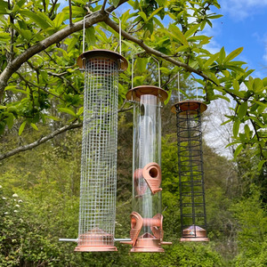 Copper Style Hanging Bird Feeders Seed, Nut and Fatball - Bronze by Selections