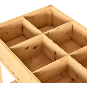 Outsunny Wooden Herb Planter Raised Bed Container - Natural Wood by Outsunny