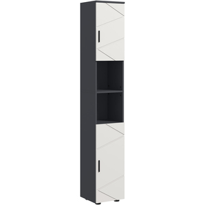 kleankin Tall Bathroom Storage Cabinet with Doors and Shelves - Light Grey by kleankin