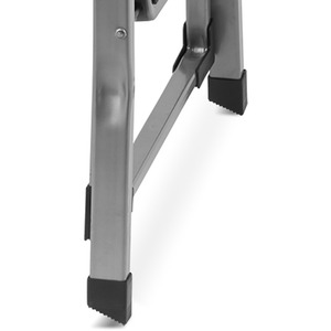 3 Step Steel Folding Step Ladder with Anti Slip Feet - Grey by VonHaus